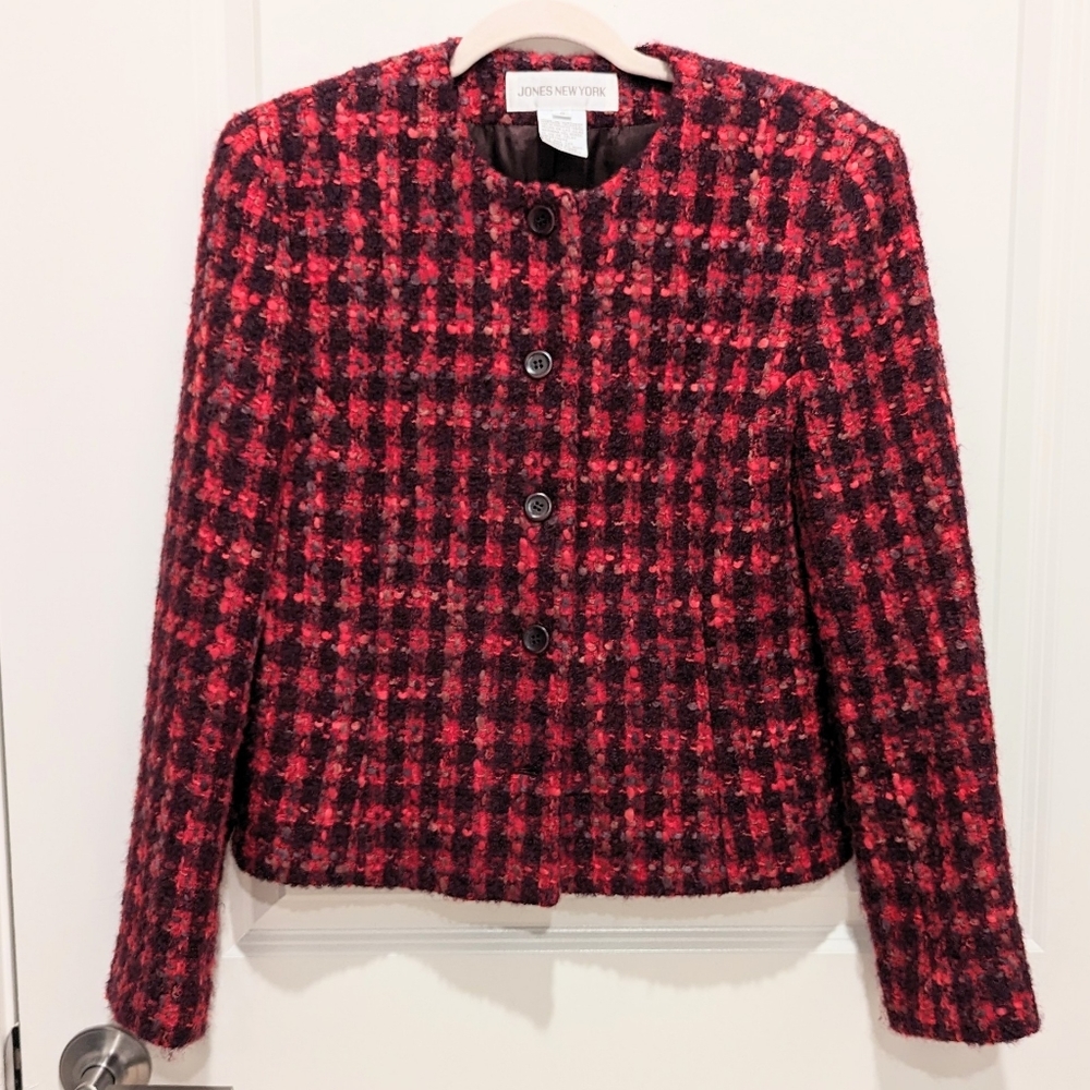 Wool blend blazer jacket
